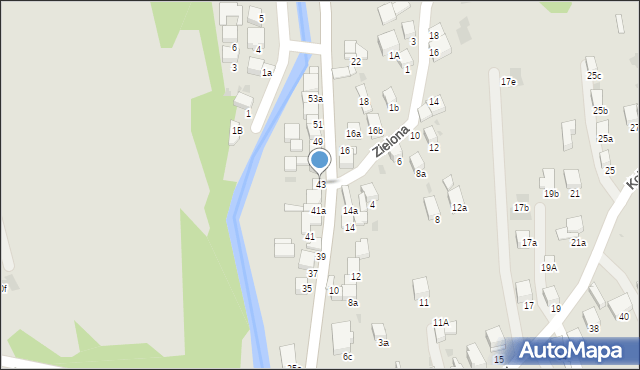 Nowy Targ, Kowaniec, 43, mapa Nowego Targu