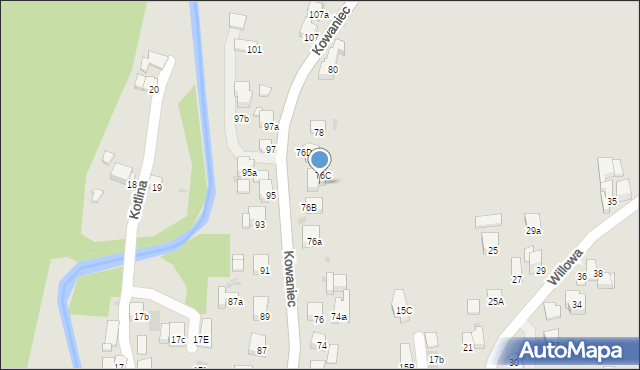 Nowy Targ, Kowaniec, 78c, mapa Nowego Targu