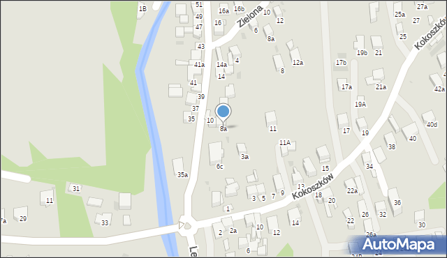 Nowy Targ, Kowaniec, 8a, mapa Nowego Targu