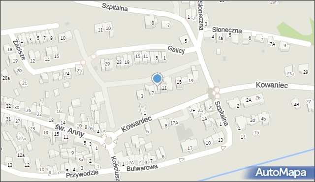 Nowy Targ, Kowaniec, 9, mapa Nowego Targu