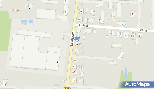 Nowy Tomyśl, Kolejowa, 73, mapa Nowy Tomyśl