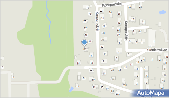 Nowy Wiśnicz, Konopnickiej Marii, 83, mapa Nowy Wiśnicz