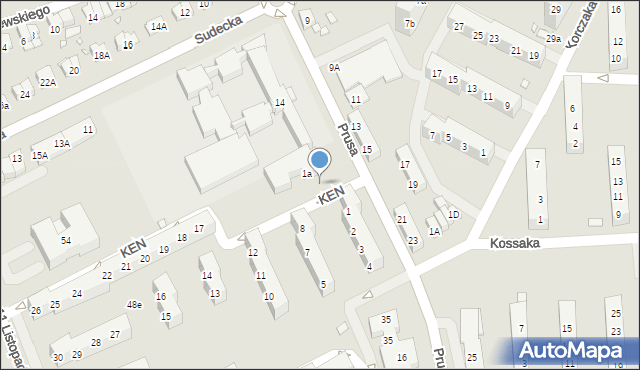 Nysa, Komisji Edukacji Narodowej, 11a, mapa Nysy