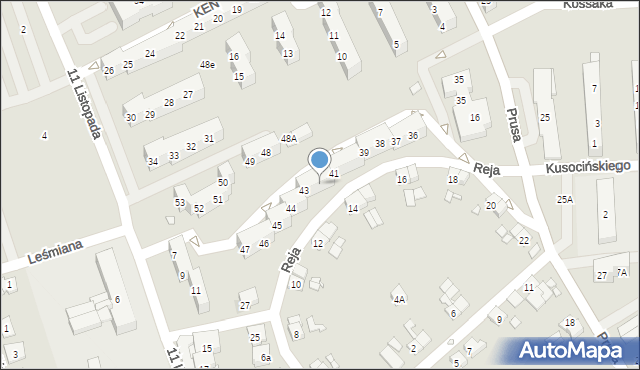 Nysa, Komisji Edukacji Narodowej, 42, mapa Nysy