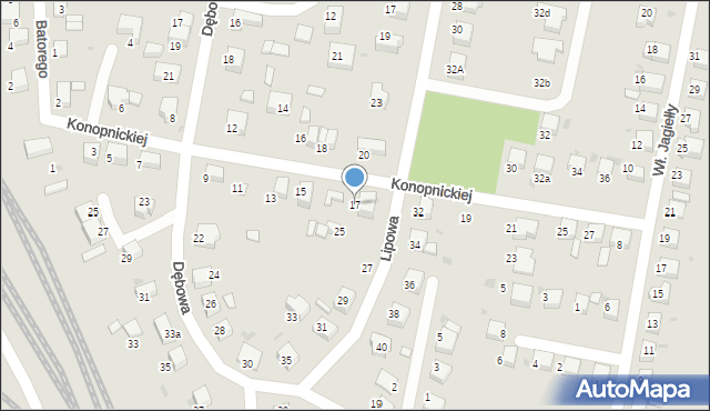 Oborniki Śląskie, Konopnickiej Marii, 17, mapa Oborniki Śląskie