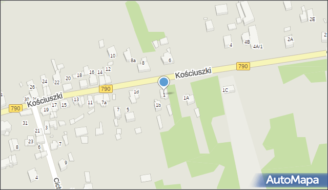 Ogrodzieniec, Kościuszki Tadeusza, gen., 1, mapa Ogrodzieniec