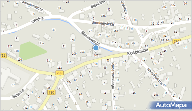 Ogrodzieniec, Kościuszki Tadeusza, gen., 102, mapa Ogrodzieniec