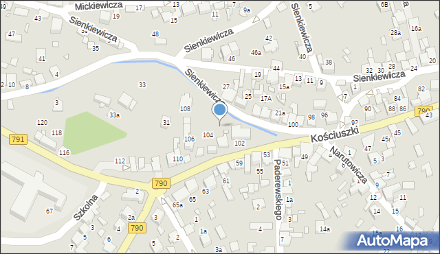 Ogrodzieniec, Kościuszki Tadeusza, gen., 104a, mapa Ogrodzieniec