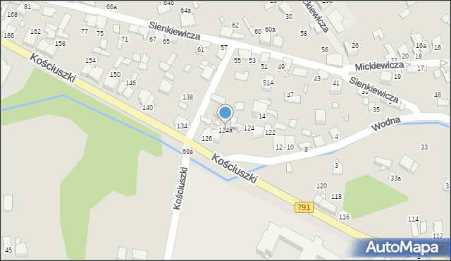 Ogrodzieniec, Kościuszki Tadeusza, gen., 124a, mapa Ogrodzieniec