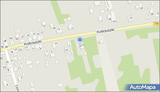Ogrodzieniec, Kościuszki Tadeusza, gen., 1A, mapa Ogrodzieniec
