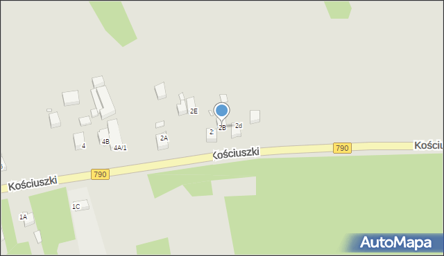 Ogrodzieniec, Kościuszki Tadeusza, gen., 2B, mapa Ogrodzieniec