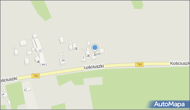 Ogrodzieniec, Kościuszki Tadeusza, gen., 2d, mapa Ogrodzieniec