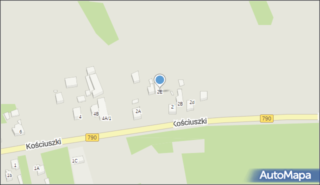 Ogrodzieniec, Kościuszki Tadeusza, gen., 2E, mapa Ogrodzieniec