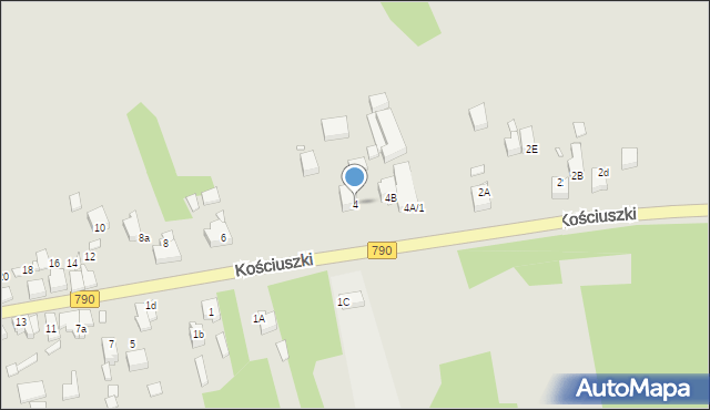 Ogrodzieniec, Kościuszki Tadeusza, gen., 4, mapa Ogrodzieniec