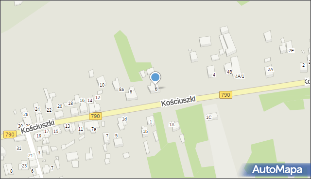 Ogrodzieniec, Kościuszki Tadeusza, gen., 6, mapa Ogrodzieniec