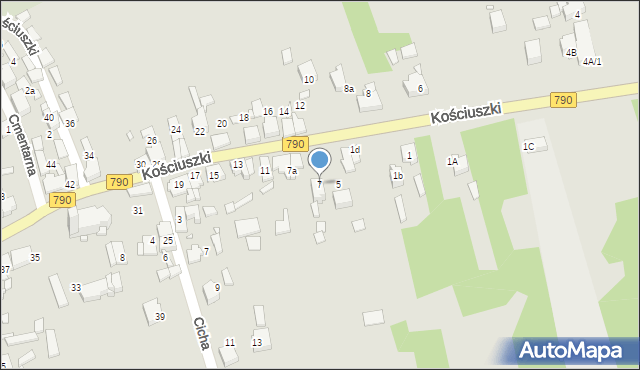 Ogrodzieniec, Kościuszki Tadeusza, gen., 7, mapa Ogrodzieniec
