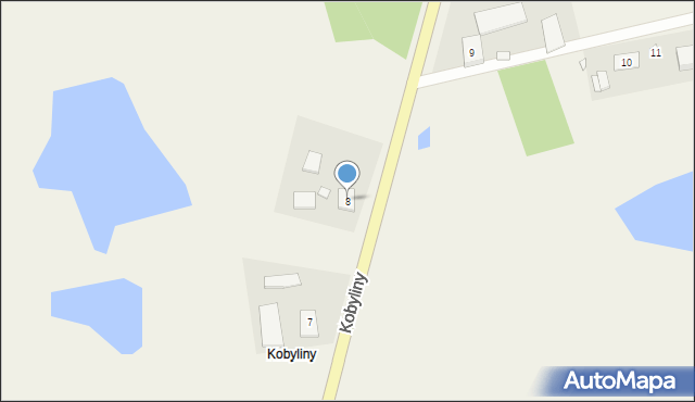 Ojcowa Wola, Kobyliny, 8, mapa Ojcowa Wola