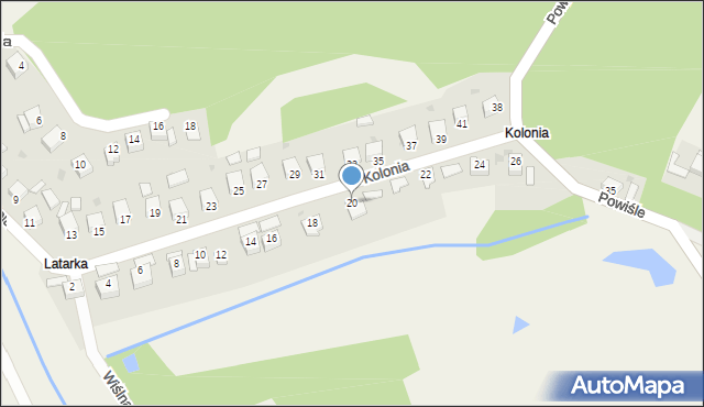 Okleśna, Kolonia, 20, mapa Okleśna