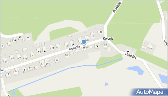 Okleśna, Kolonia, 22, mapa Okleśna