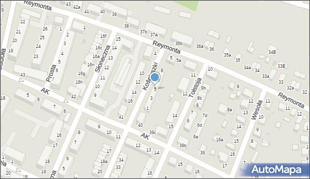 Oleśnica, Kościuszki Tadeusza, gen., 5, mapa Oleśnica