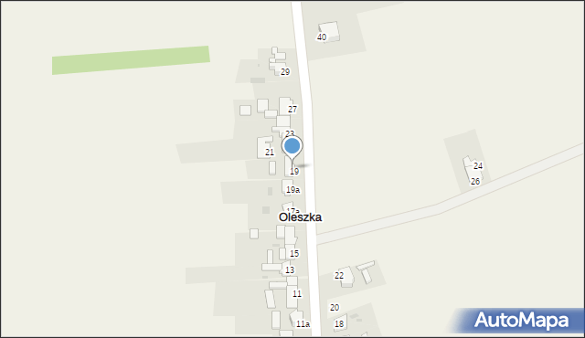 Oleszka, Kościuszki Tadeusza, gen., 19, mapa Oleszka