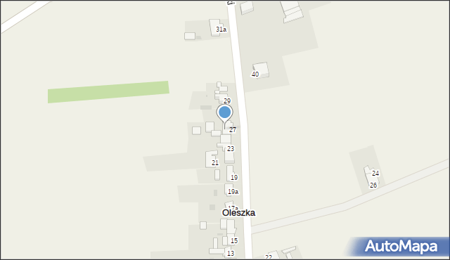 Oleszka, Kościuszki Tadeusza, gen., 25, mapa Oleszka