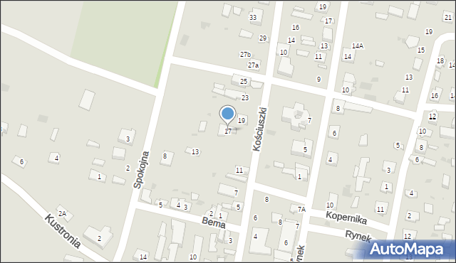 Oleszyce, Kościuszki Tadeusza, gen., 17, mapa Oleszyce