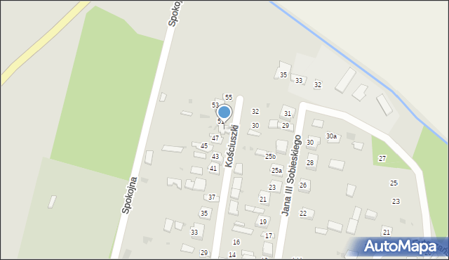 Oleszyce, Kościuszki Tadeusza, gen., 49, mapa Oleszyce