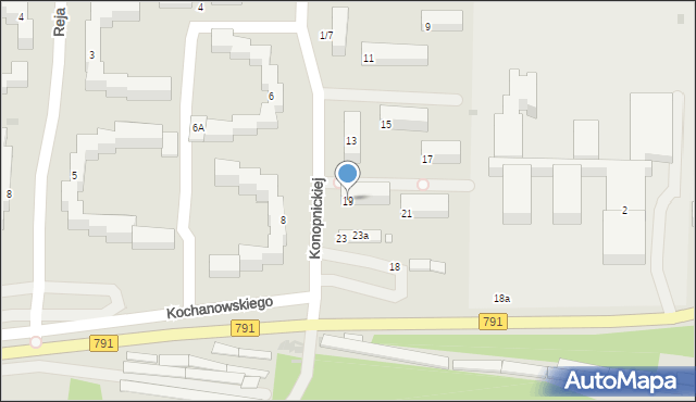 Olkusz, Konopnickiej Marii, 19, mapa Olkusz