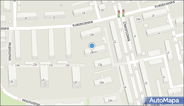 Olsztyn, Kołobrzeska, 13f, mapa Olsztyna