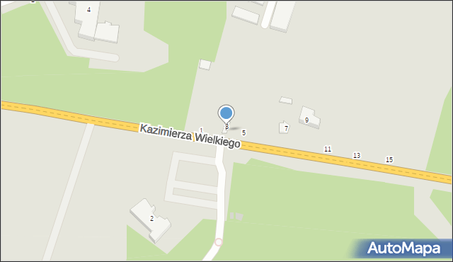 Olsztyn, Kościelna, 10, mapa Olsztyna