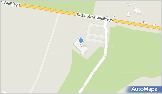 Olsztyn, Kościelna, 27, mapa Olsztyna