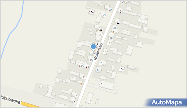 Opatów, Kościuszki Tadeusza, gen., 17, mapa Opatów