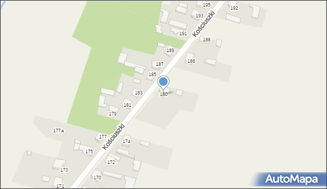 Opatów, Kościuszki Tadeusza, gen., 180, mapa Opatów