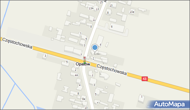 Opatów, Kościuszki Tadeusza, gen., 2, mapa Opatów