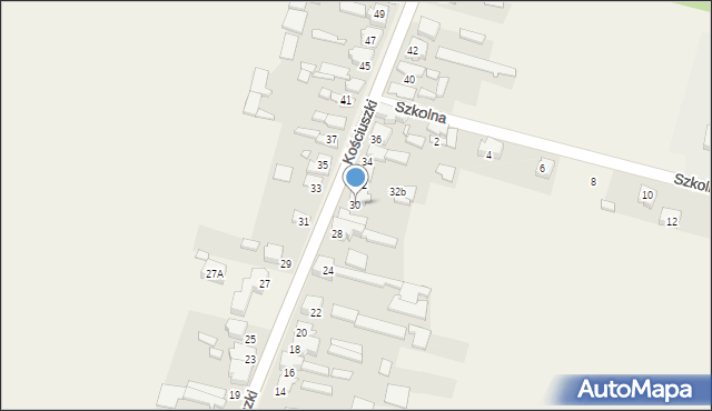 Opatów, Kościuszki Tadeusza, gen., 30, mapa Opatów