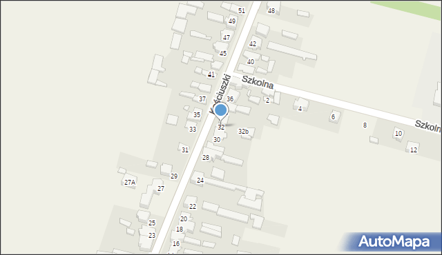 Opatów, Kościuszki Tadeusza, gen., 32, mapa Opatów