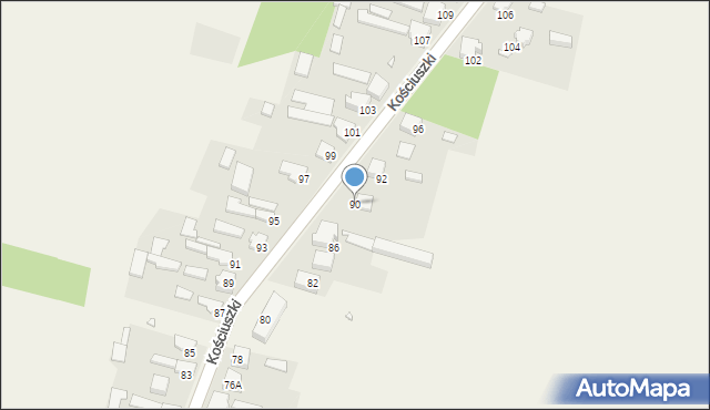 Opatów, Kościuszki Tadeusza, gen., 90, mapa Opatów