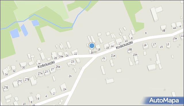 Opatówek, Kościuszki Tadeusza, gen., 20, mapa Opatówek