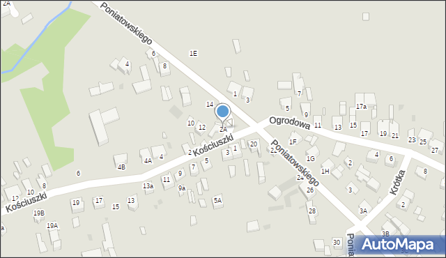 Opatówek, Kościuszki Tadeusza, gen., 2A, mapa Opatówek