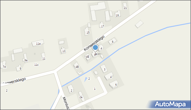 Opinogóra Górna, Konwerskiego Romana, 4F, mapa Opinogóra Górna