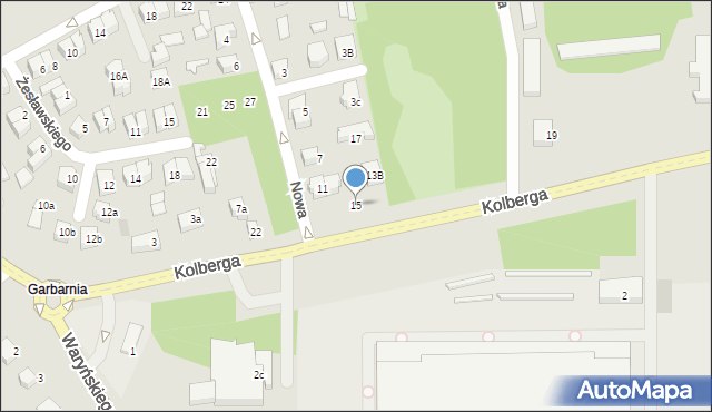 Opoczno, Kolberga, 15, mapa Opoczno