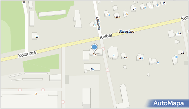 Opoczno, Kolberga, 2a, mapa Opoczno