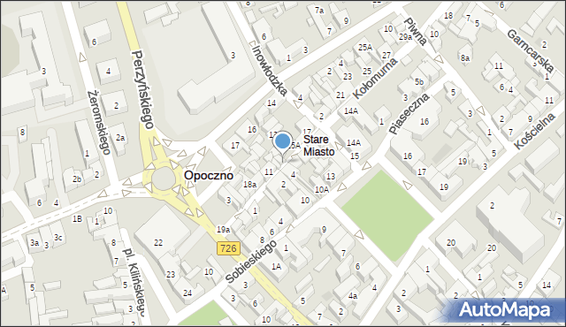 Opoczno, Kołomurna, 11b, mapa Opoczno