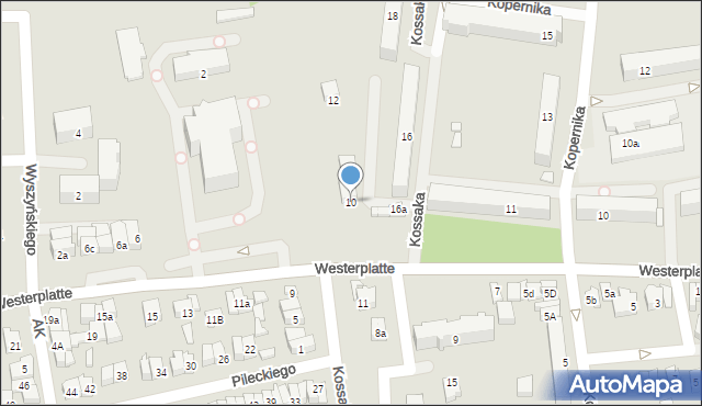 Opoczno, Kossaka Wojciecha, 10, mapa Opoczno
