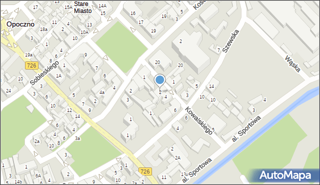 Opoczno, Kowalskiego Stanisława, 2, mapa Opoczno