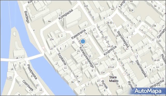 Opole, Koraszewskiego Bronisława, 12, mapa Opola