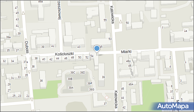 Opole, Kościuszki Tadeusza, gen., 54A, mapa Opola