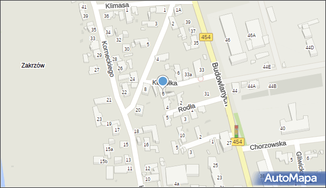 Opole, Koziołka Karola, ks., 6, mapa Opola