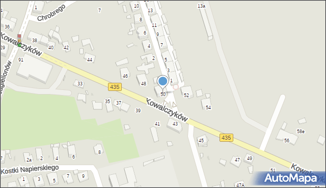 Opole, Kowalczyków Jerzego i Ryszarda, 50, mapa Opola